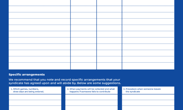 Lottery Syndicate Form - Fill Online, Printable, Fillable within Lottery Syndicate Agreement Template Word