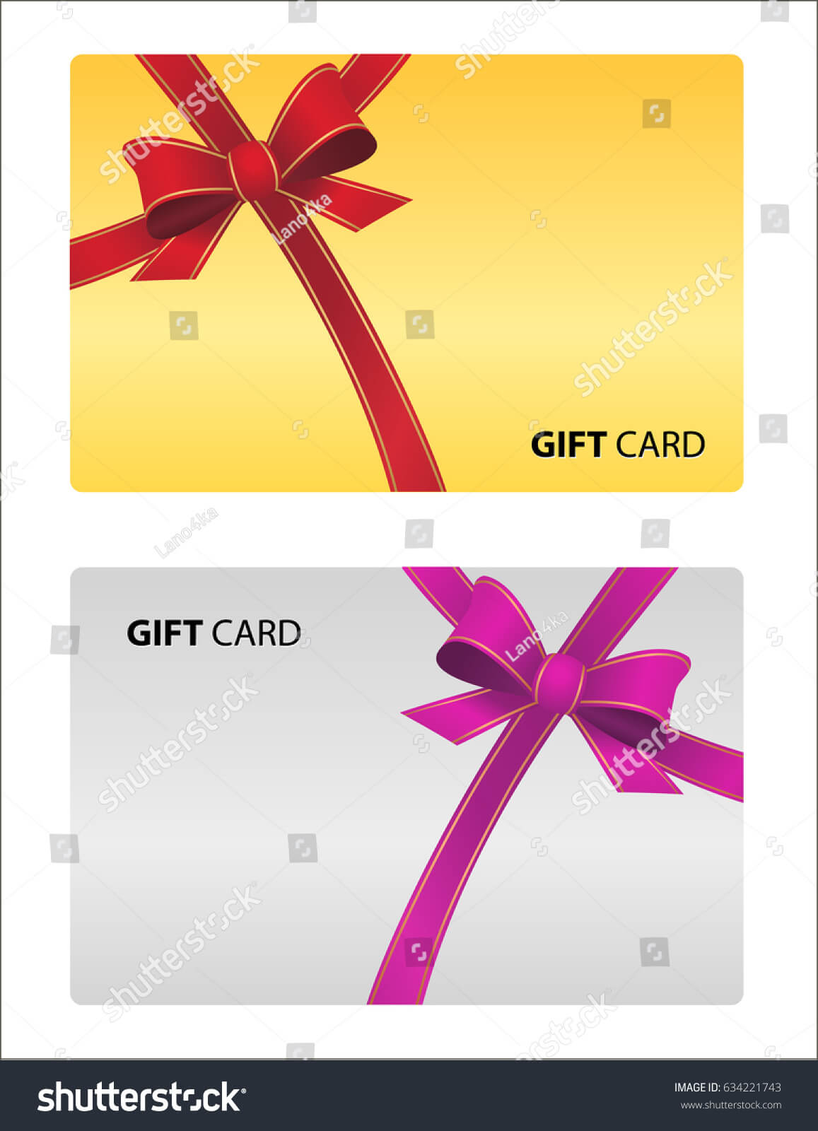 Loyalty Card Design Template Beautiful Gift Stock Vector Inside Loyalty Card Design Template