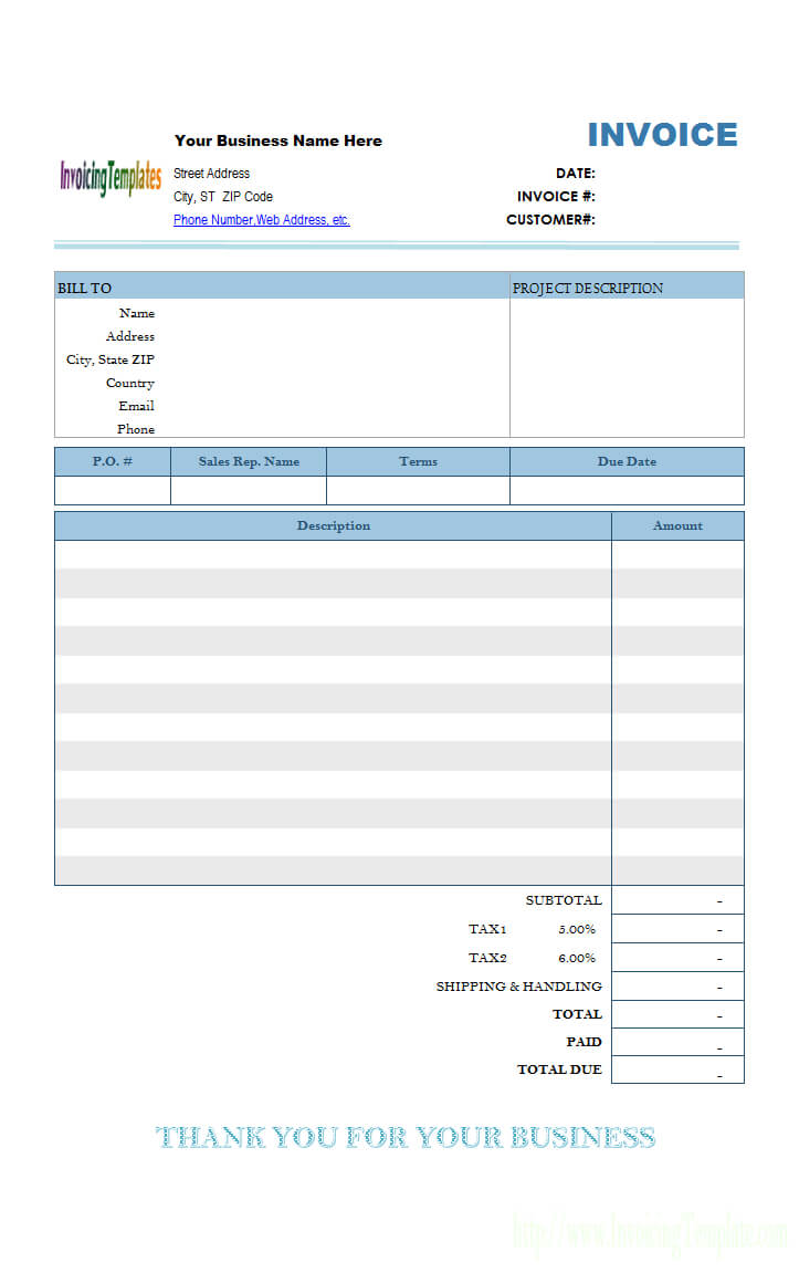 Mac Invoice Template Within Free Invoice Template Word Mac