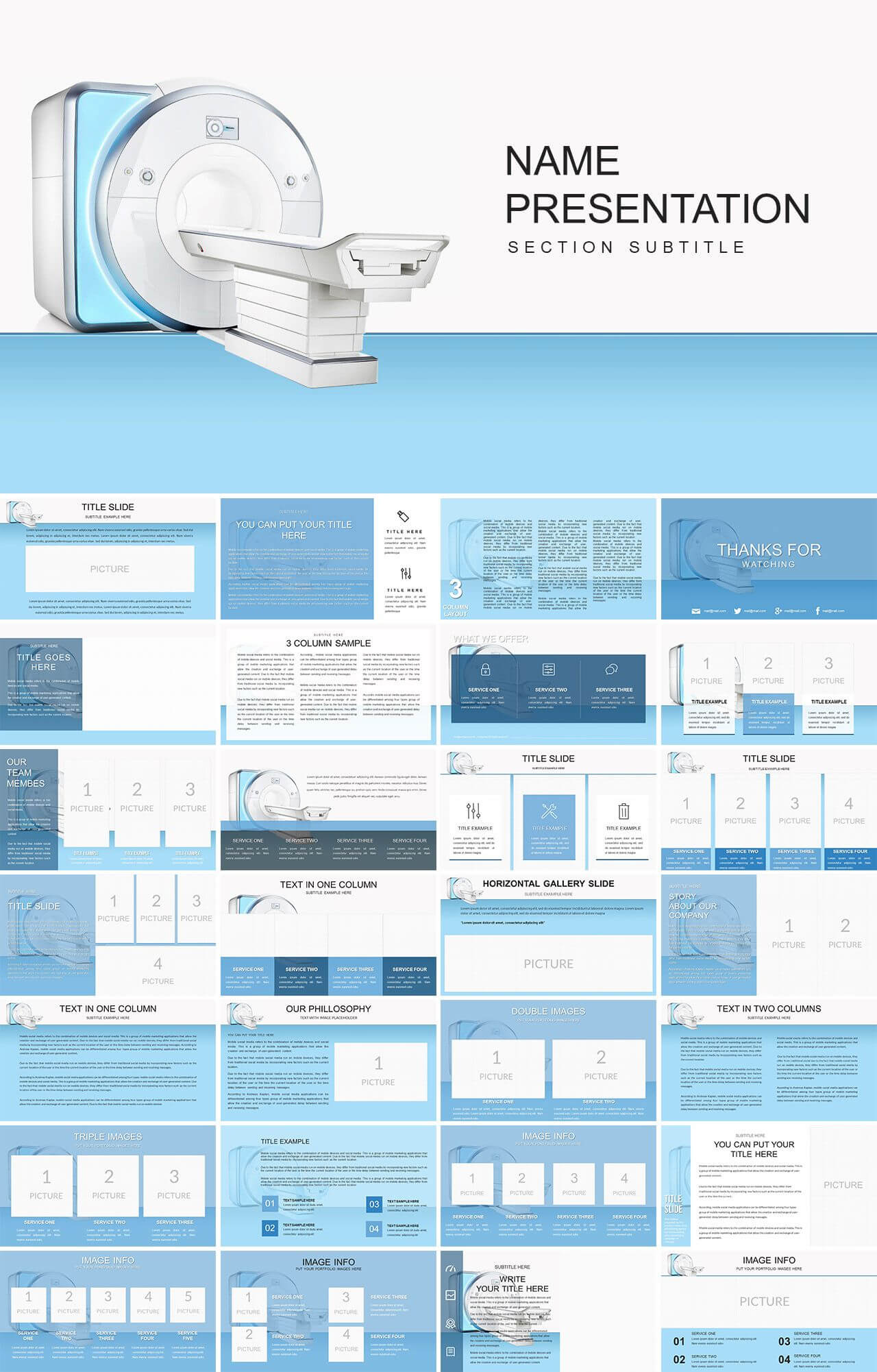 Magnetic Resonance Imaging Powerpoint Template | Powerpoint Intended For Radiology Powerpoint Template
