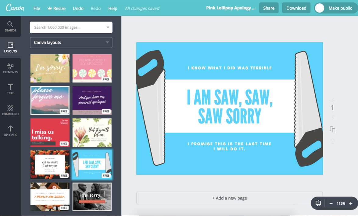 Make Custom Sorry Cards For Free With Canva For Sorry Card Template