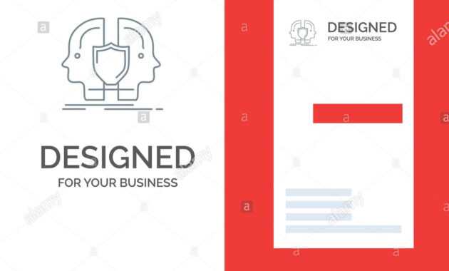 Man, Face, Dual, Identity, Shield Grey Logo Design And pertaining to Shield Id Card Template