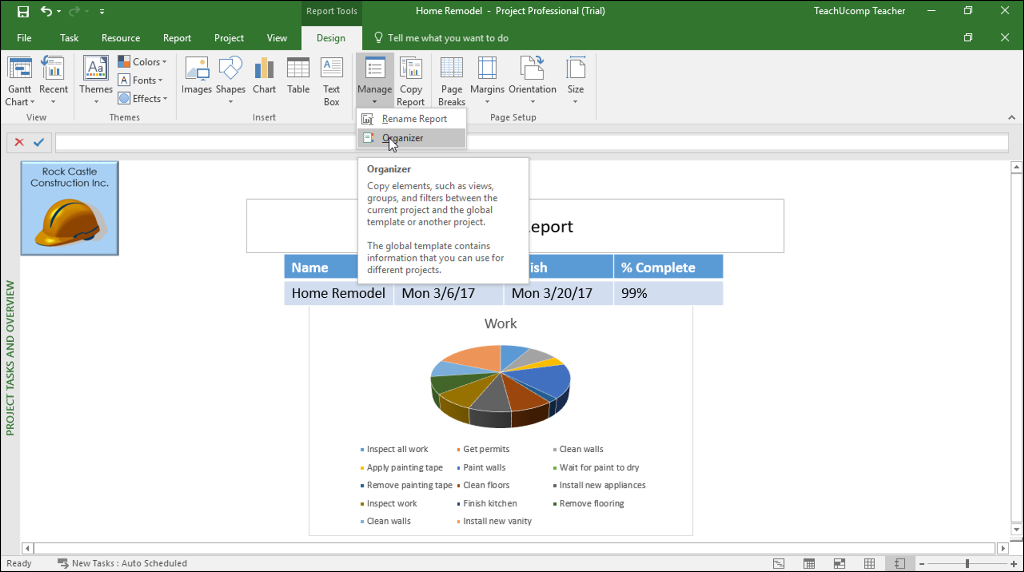 Manage Reports In Microsoft Project – Instructions Within Ms Project 2013 Report Templates