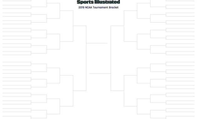 March Madness 2019 Printable Blank Bracket For Ncaa regarding Blank March Madness Bracket Template