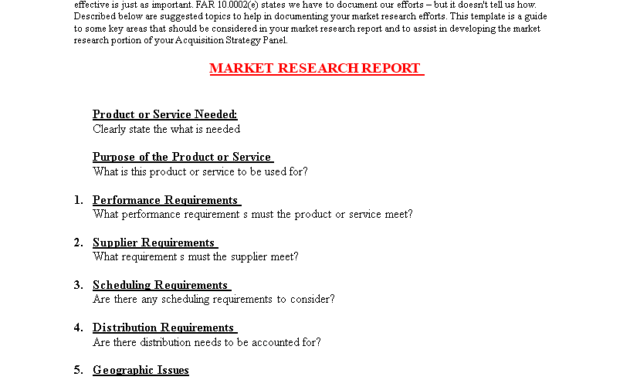 Market Research Report Format | Templates At for Market Research Report Template