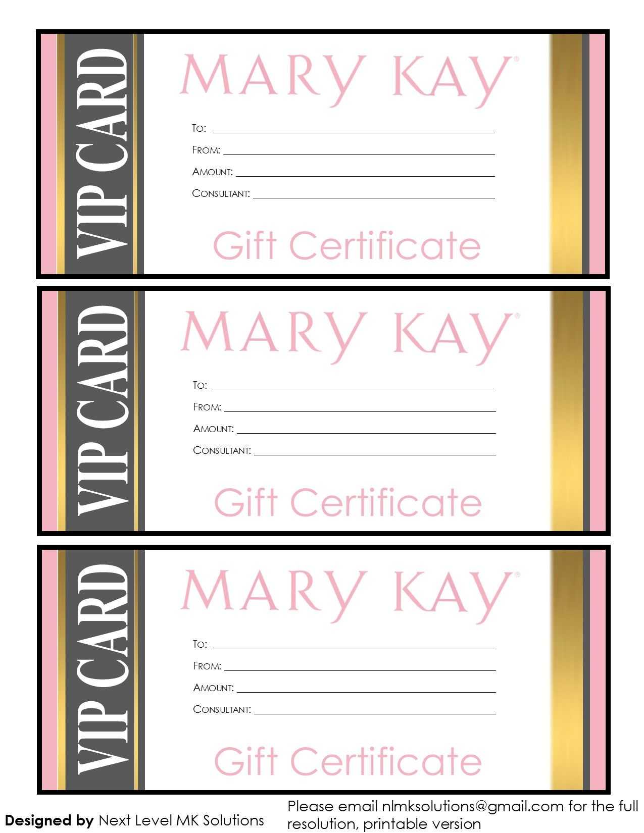 Mary Kay Gift Certificates - Please Email For The Full Pdf Throughout Mary Kay Gift Certificate Template