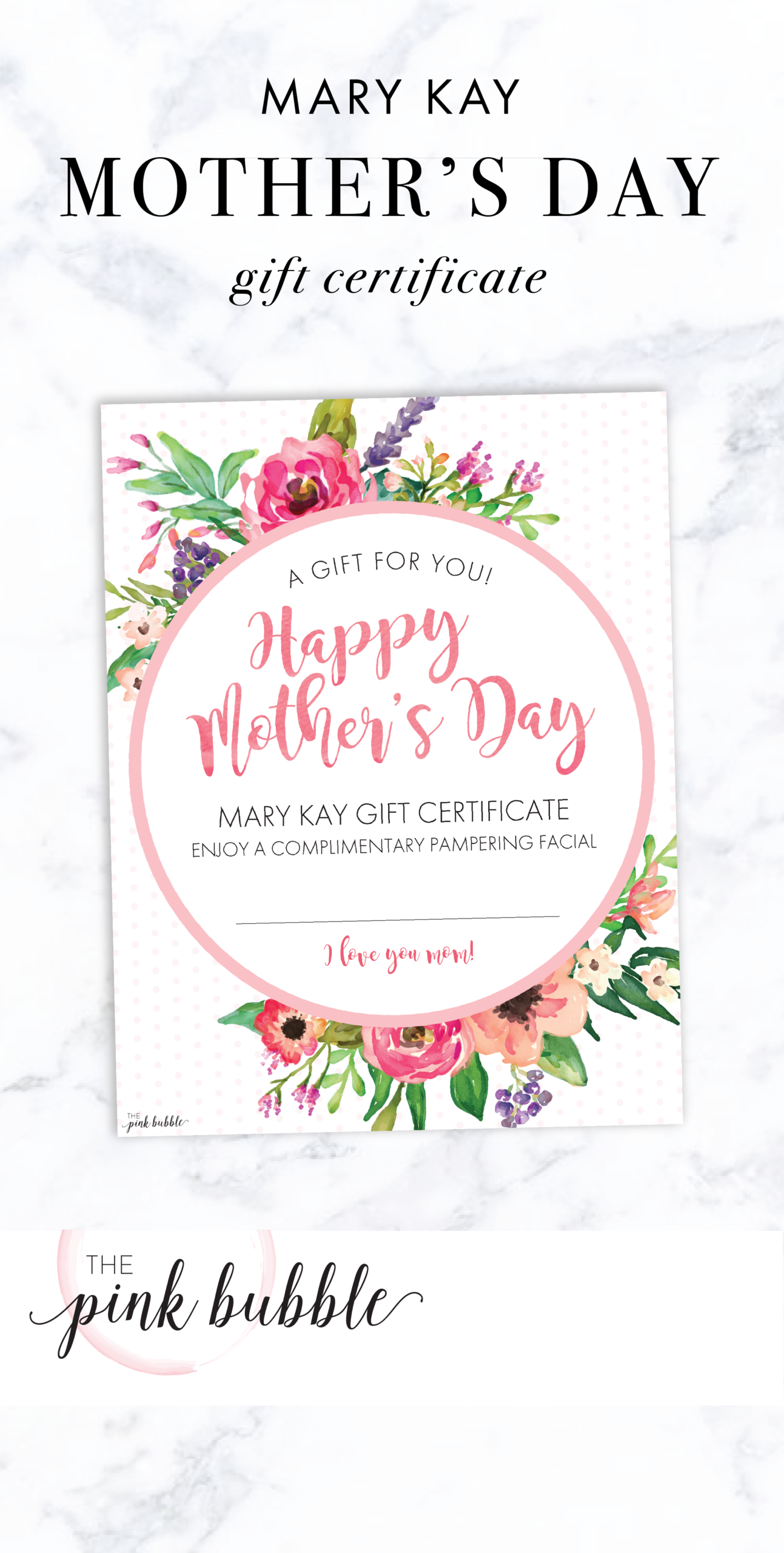 Mary Kay Mother's Day Gift Certificate! Find It Only At Www Inside Mary Kay Gift Certificate Template