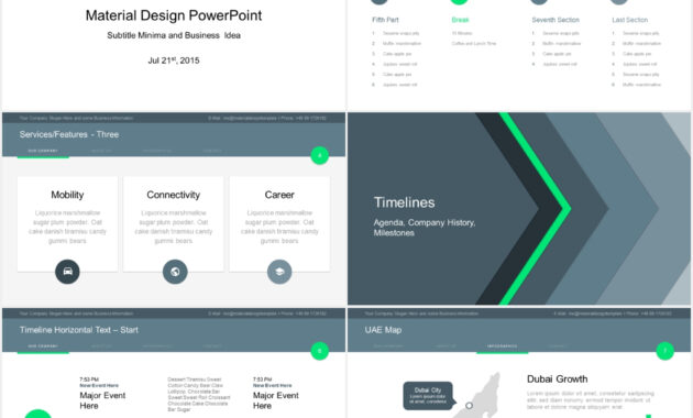 Material Design Powerpoint Template - Just Free Slides with regard to Powerpoint 2007 Template Free Download