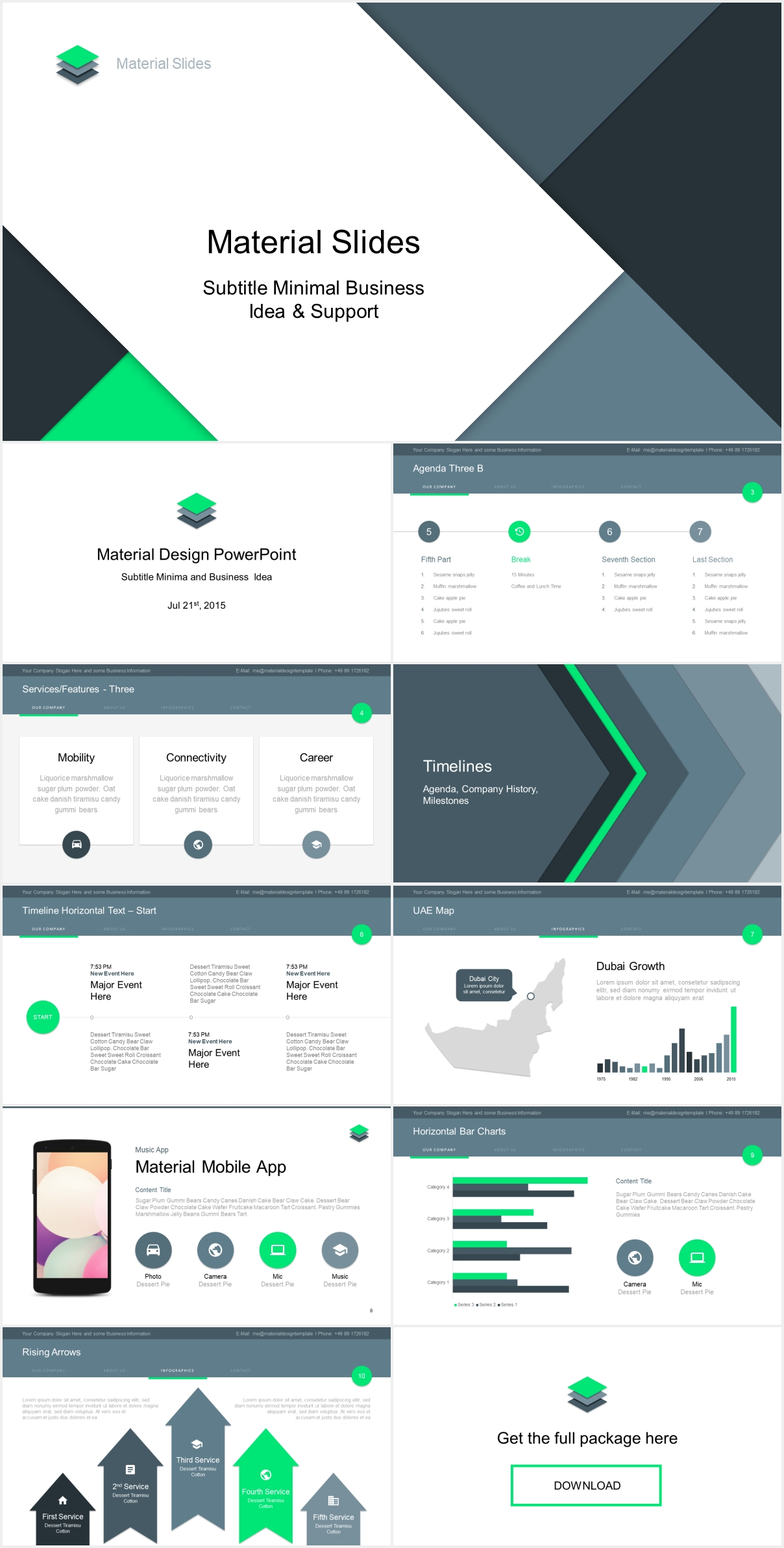 Material Design Powerpoint Template - Just Free Slides With Regard To Powerpoint 2007 Template Free Download