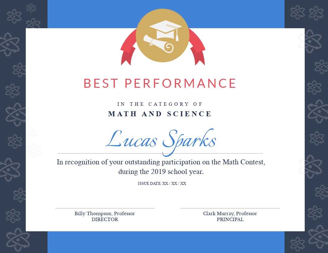 Math Contest - Certificate Template - Visme Throughout Math Certificate Template