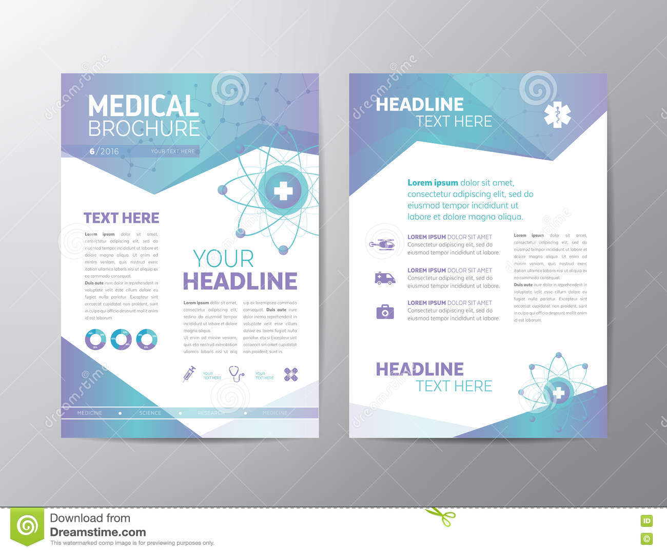 Medical Brochure – Leaflet Stock Vector. Illustration Of With Healthcare Brochure Templates Free Download