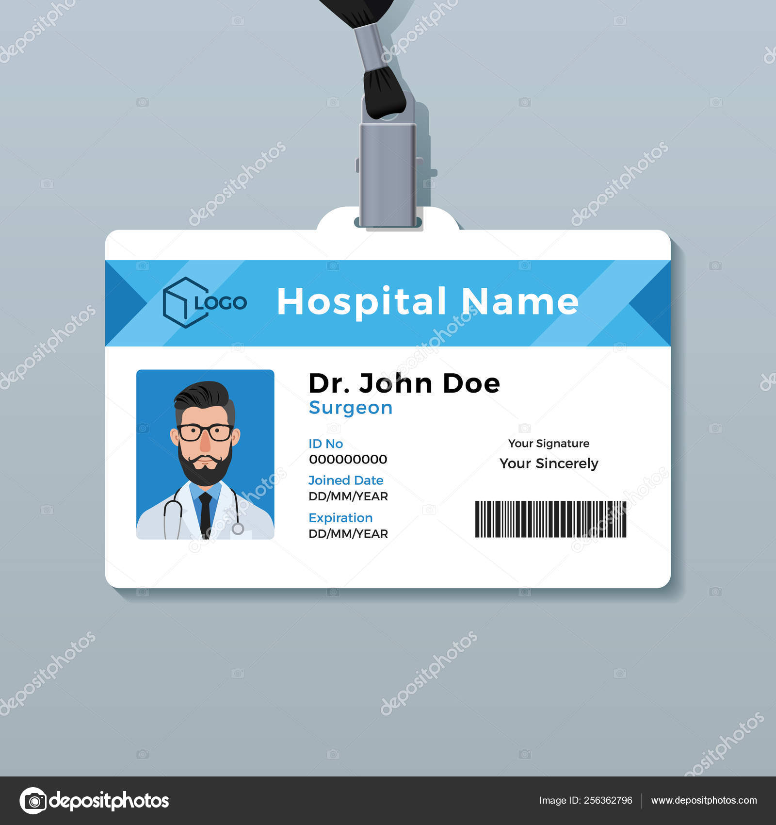Medical Id Card Template | Doctor Id Card Template. Medical For Doctor Id Card Template