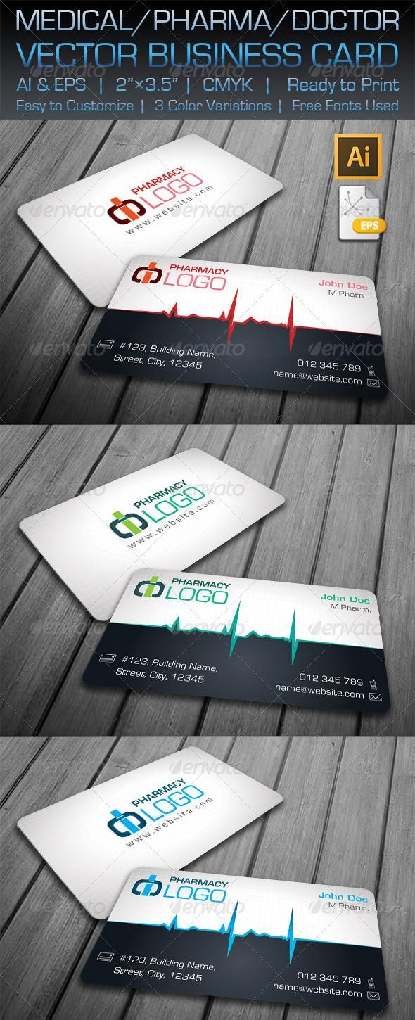 Medical / Pharma / Doctor Business Card | Business Card Intended For Medical Business Cards Templates Free