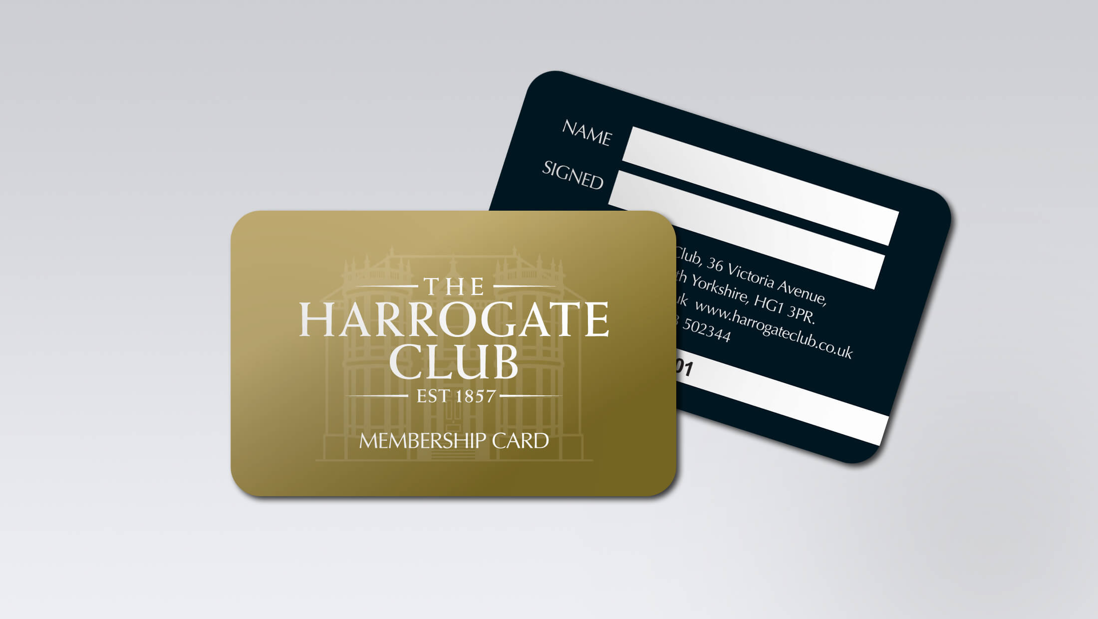 Membership Card Design For The Harrogate Club | Member Card Intended For Template For Membership Cards