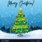 Merry Christmas Card Template With Christmas Tree Pertaining To Adobe Illustrator Christmas Card Template