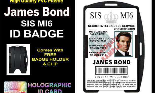 Mi6 Id Card Template ] - James Bond 007 Mi5 Id Badge Card Gt pertaining to Mi6 Id Card Template