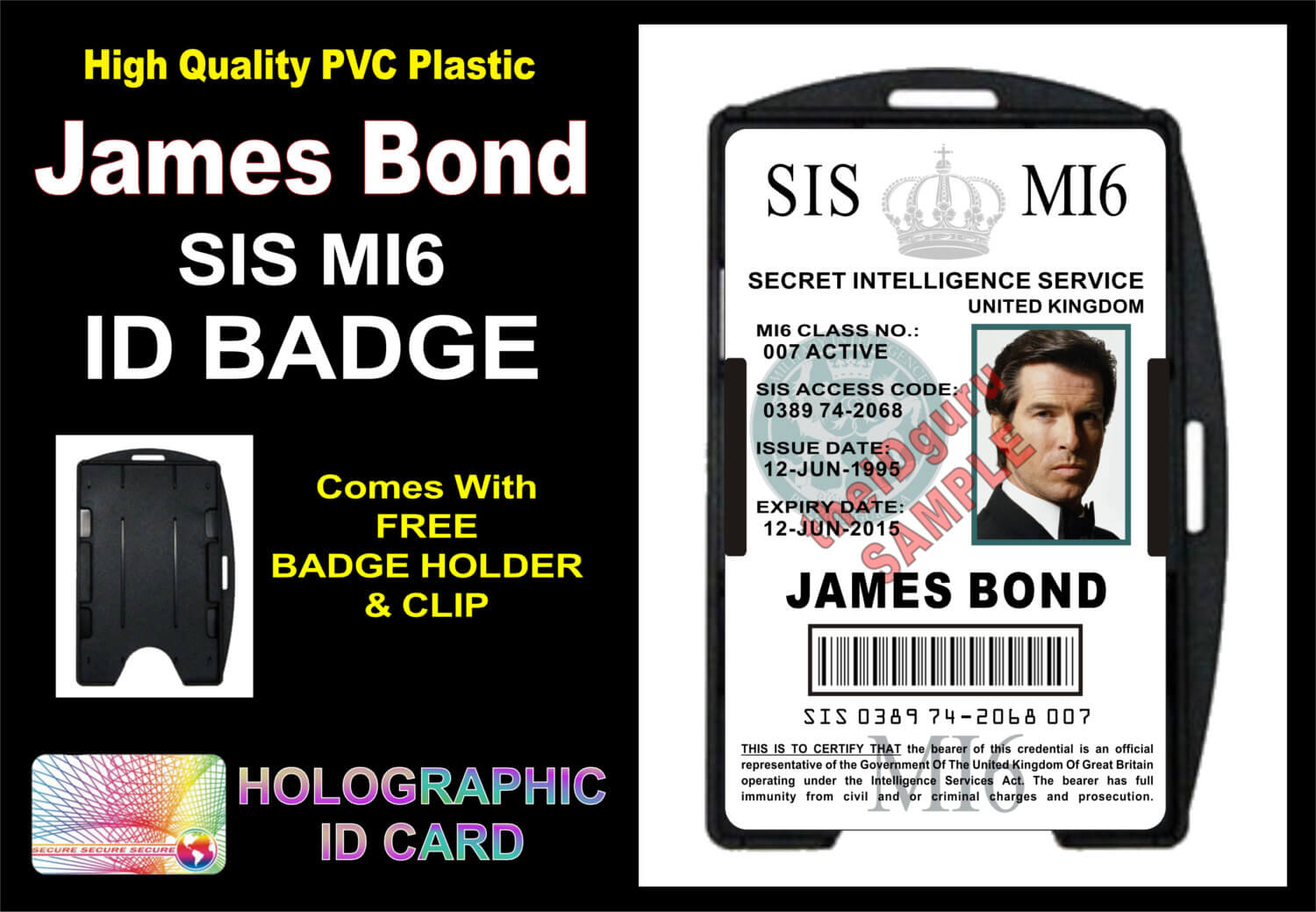 Mi6 Id Card Template ] - James Bond 007 Mi5 Id Badge Card Gt Pertaining To Mi6 Id Card Template