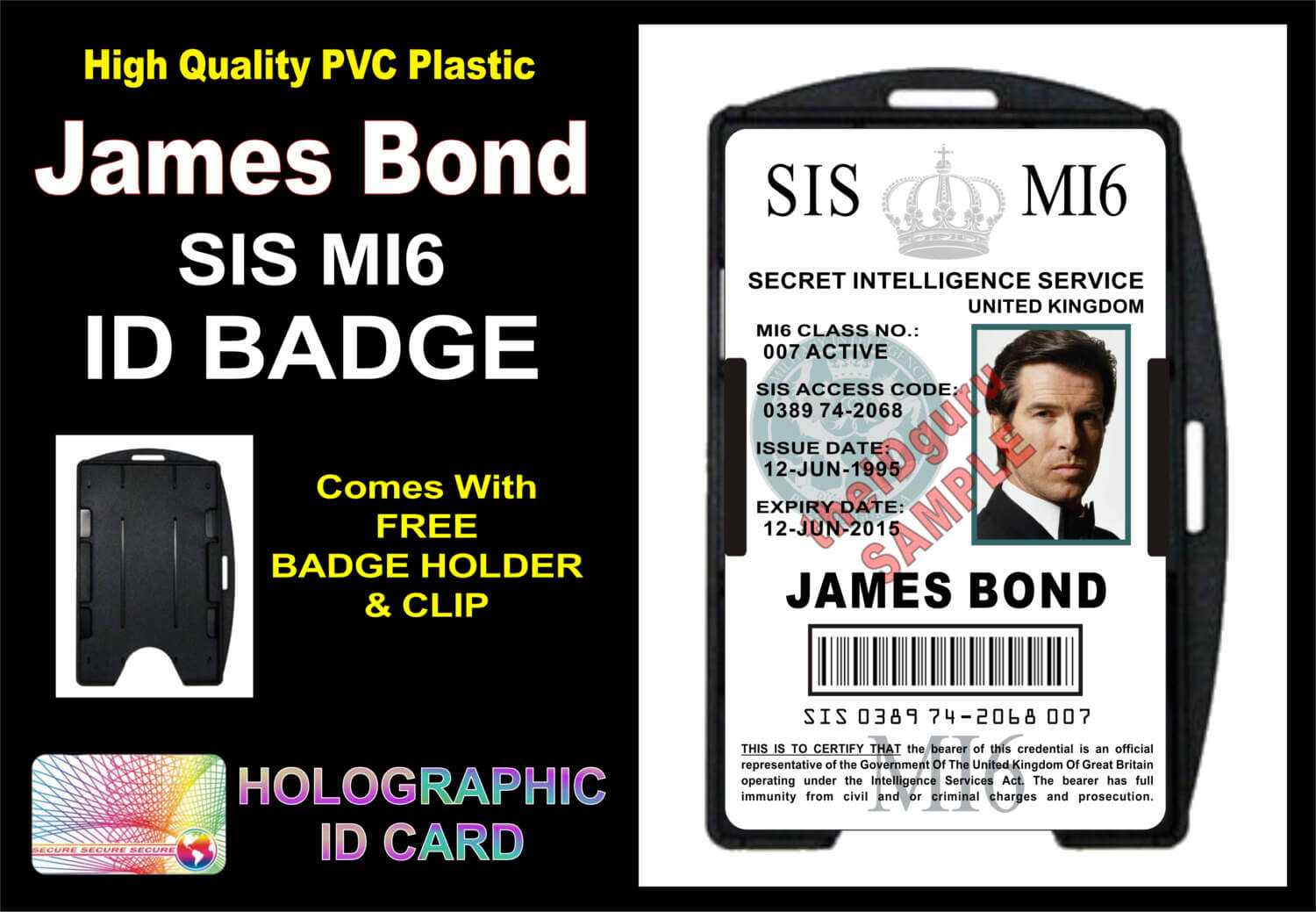 Mi6 Id Card Template ] – James Bond 007 Mi5 Id Badge Card Gt Pertaining To Mi6 Id Card Template