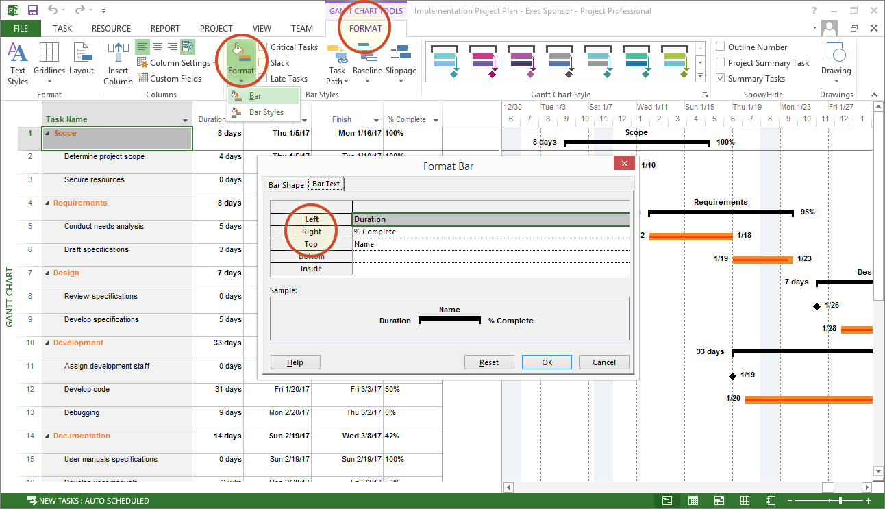 Microsoft Project Gantt Chart Tutorial + Template + Export In Ms Project 2013 Report Templates