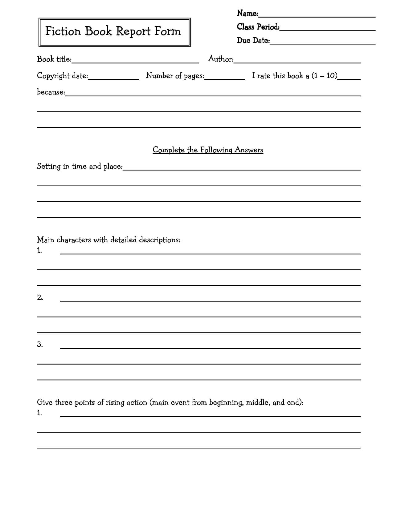 Middle School Book Report Brochure. 6Th Grade | 7Th Grade Regarding 6Th Grade Book Report Template