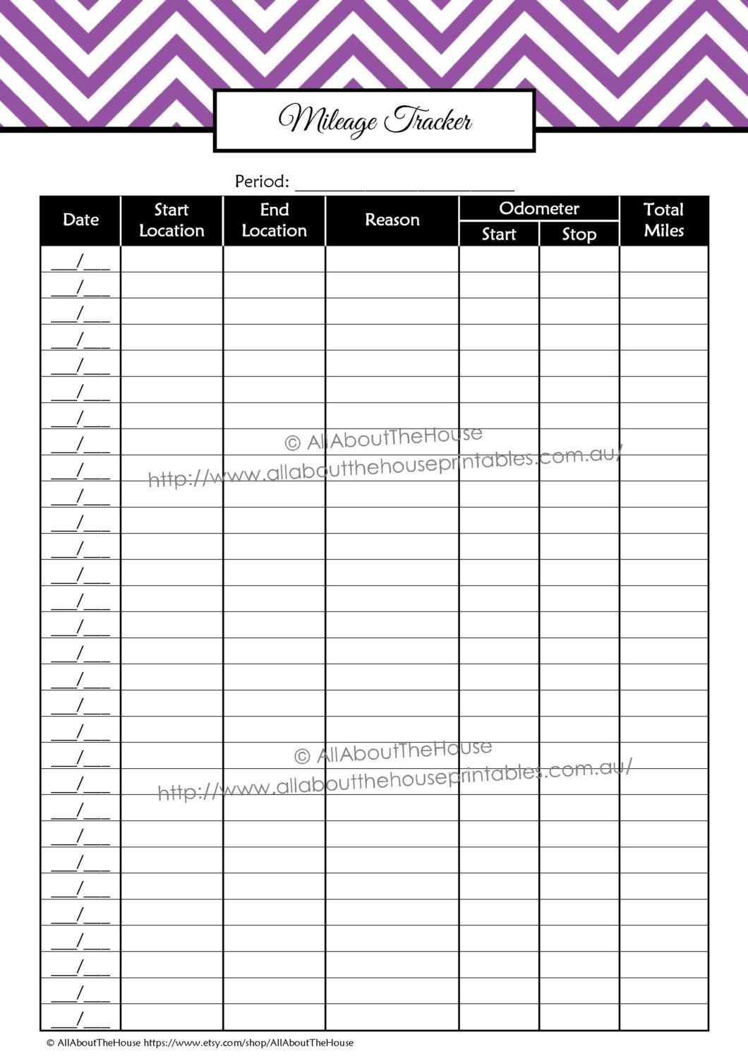Mileage Log Tracker Business Printable Direct Sales In Mileage Report Template