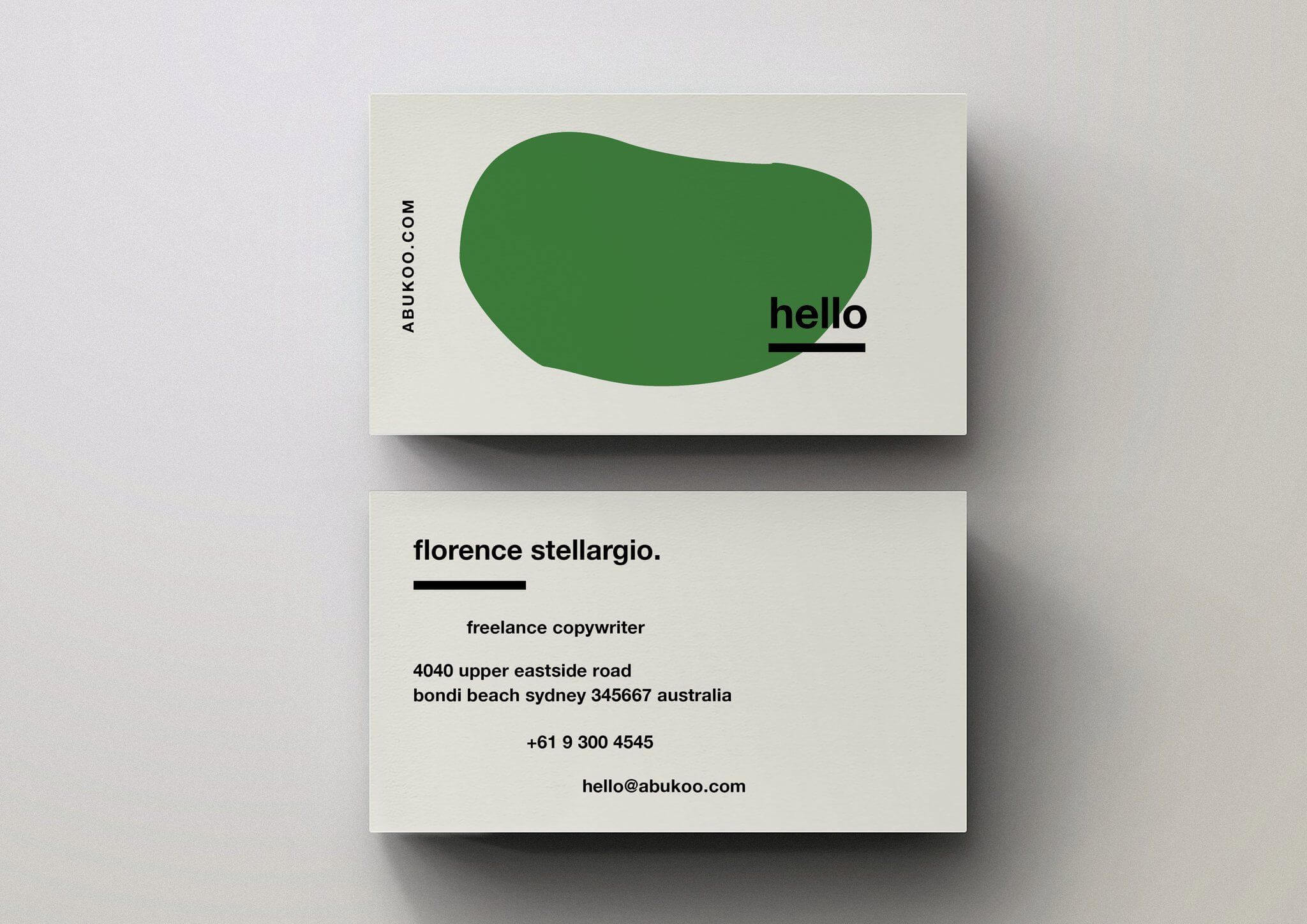 Minimal Business Card Template Designs With Regard To Freelance Business Card Template