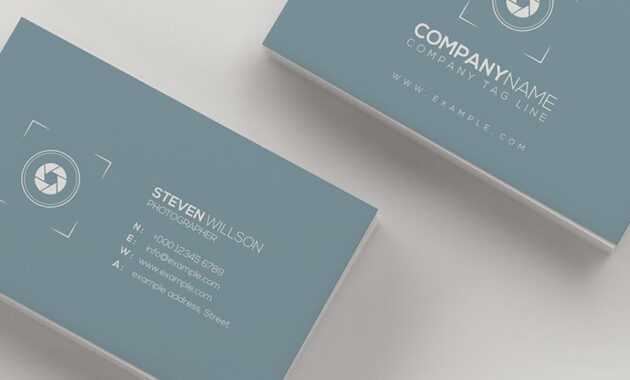 Minimal &amp; Sophisticated Photography Business Card Corporate throughout Photographer Id Card Template