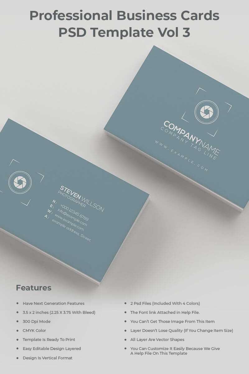 Minimal & Sophisticated Photography Business Card Corporate Throughout Photographer Id Card Template