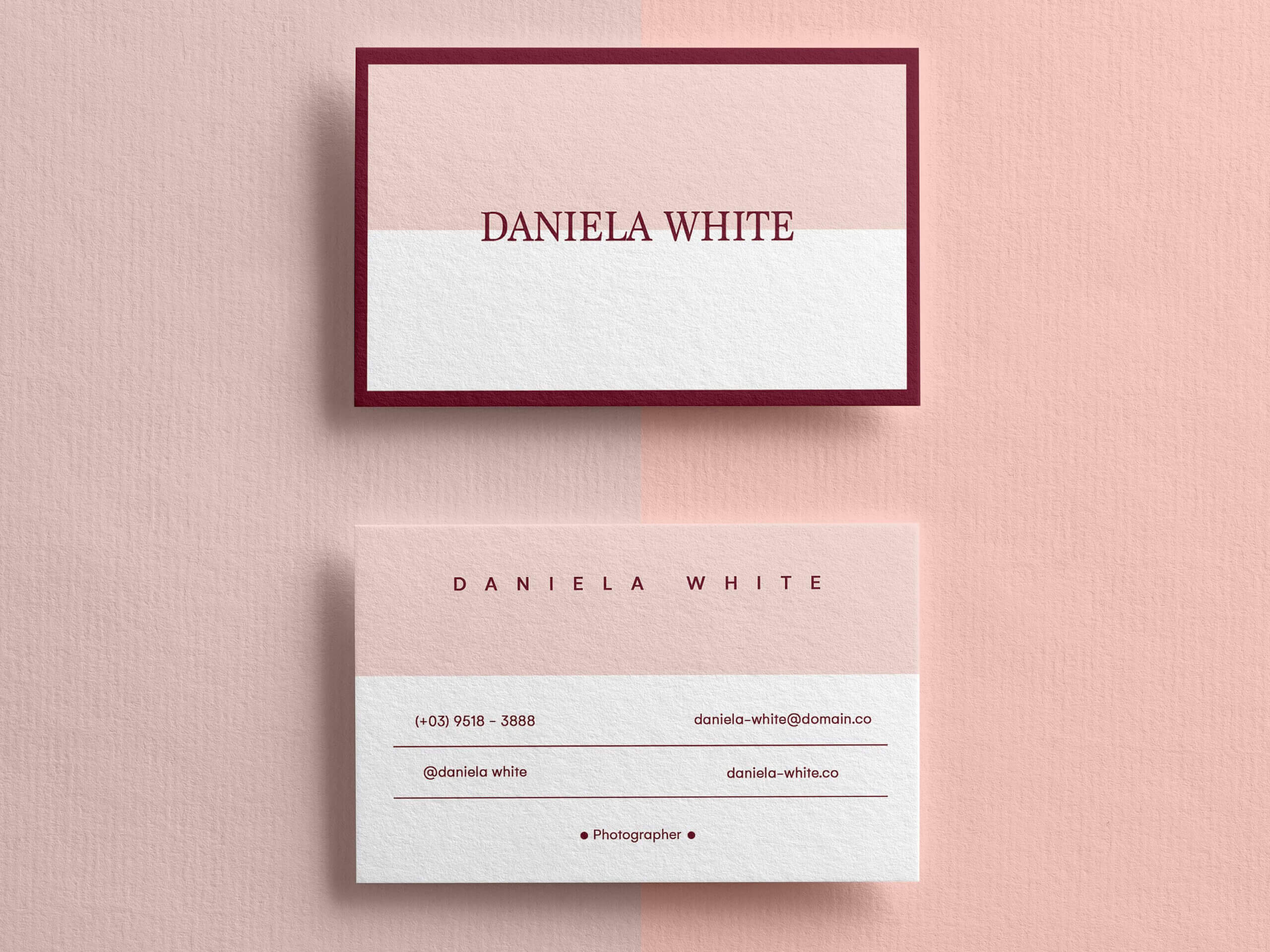 Minimalist Business Card, Modern Business Cards, Business Inside Template For Calling Card