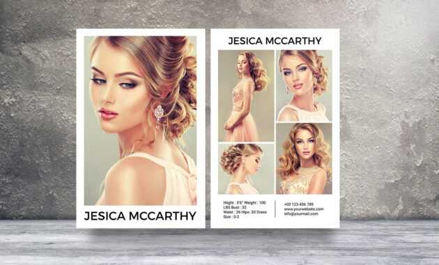 Modeling Comp Card | Fashion Model Comp Card Template for Comp Card Template Psd