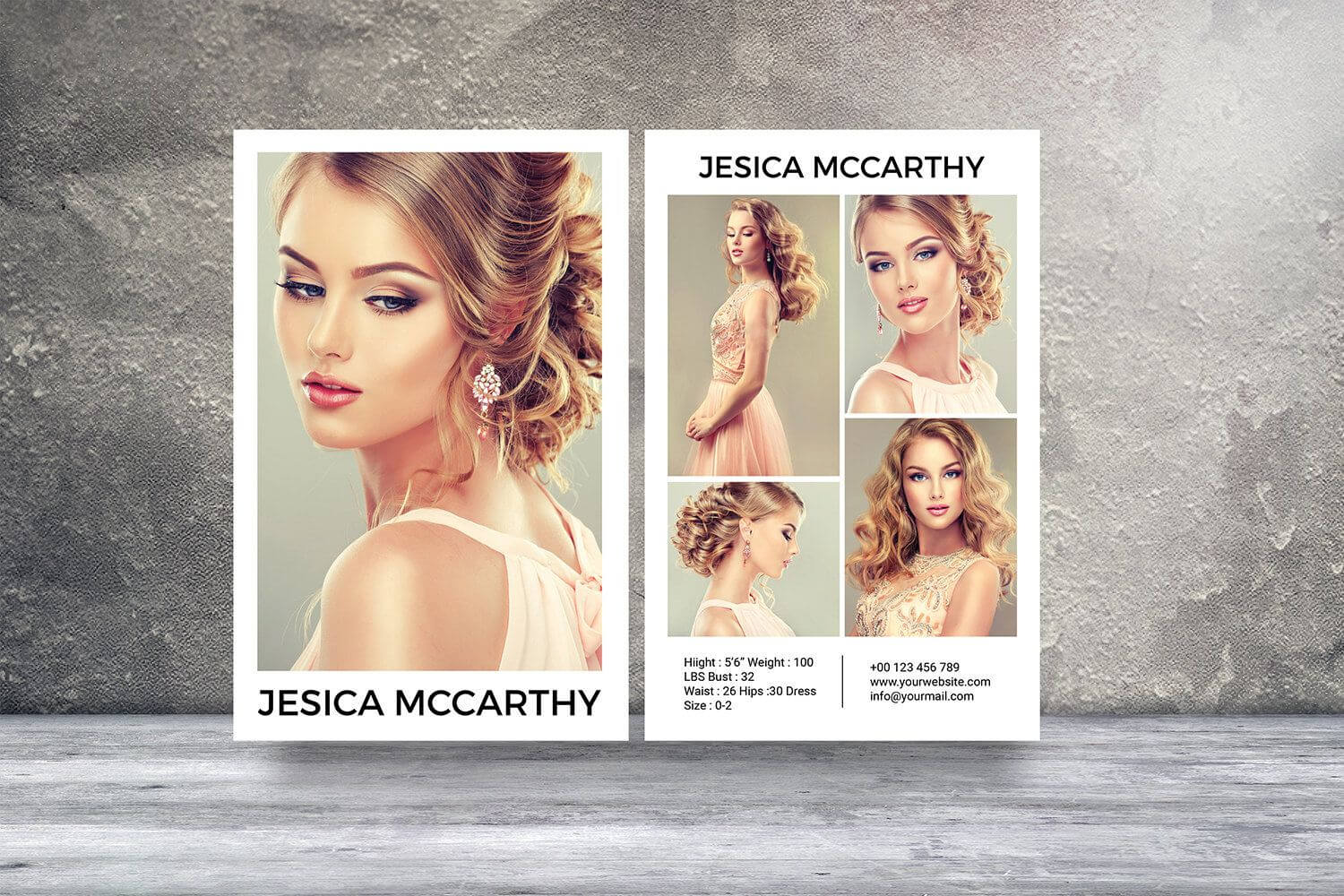Modeling Comp Card | Fashion Model Comp Card Template In Free Comp Card Template