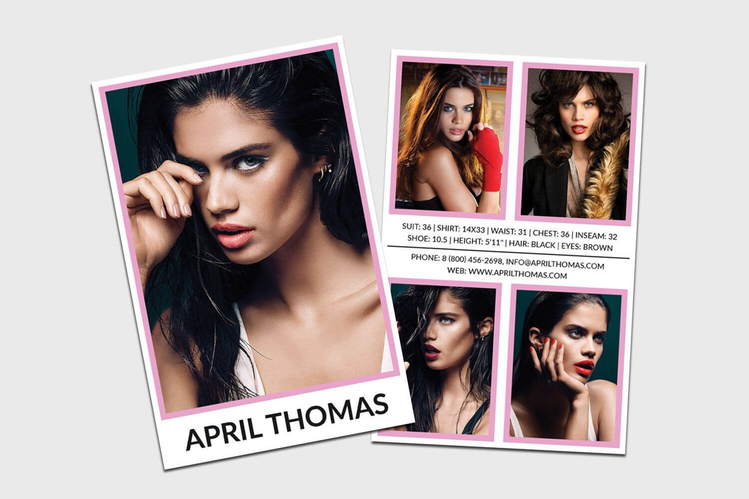 Modeling Comp Card | Model Agency Zed Card | Photoshop & Ms With Regard To Zed Card Template