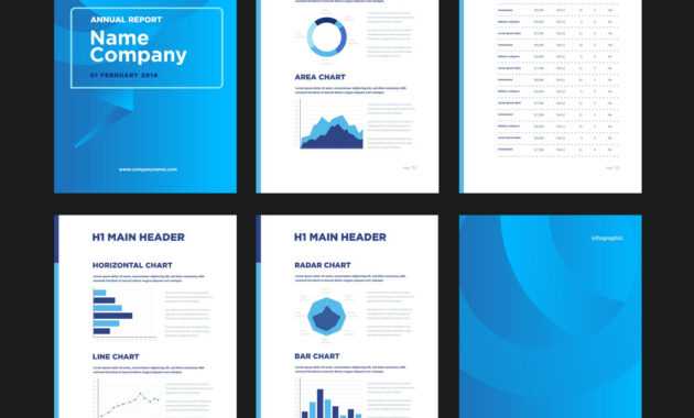 Modern Annual Report Template With Cover Design with regard to Illustrator Report Templates