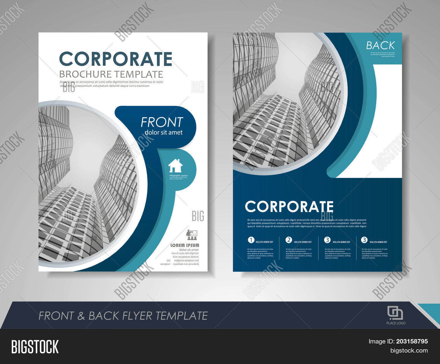 Modern Blue Brochure Vector & Photo (Free Trial) | Bigstock With Regard To Technical Brochure Template