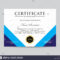 Modern Certificate Template And Background Stock Photo intended for Borderless Certificate Templates