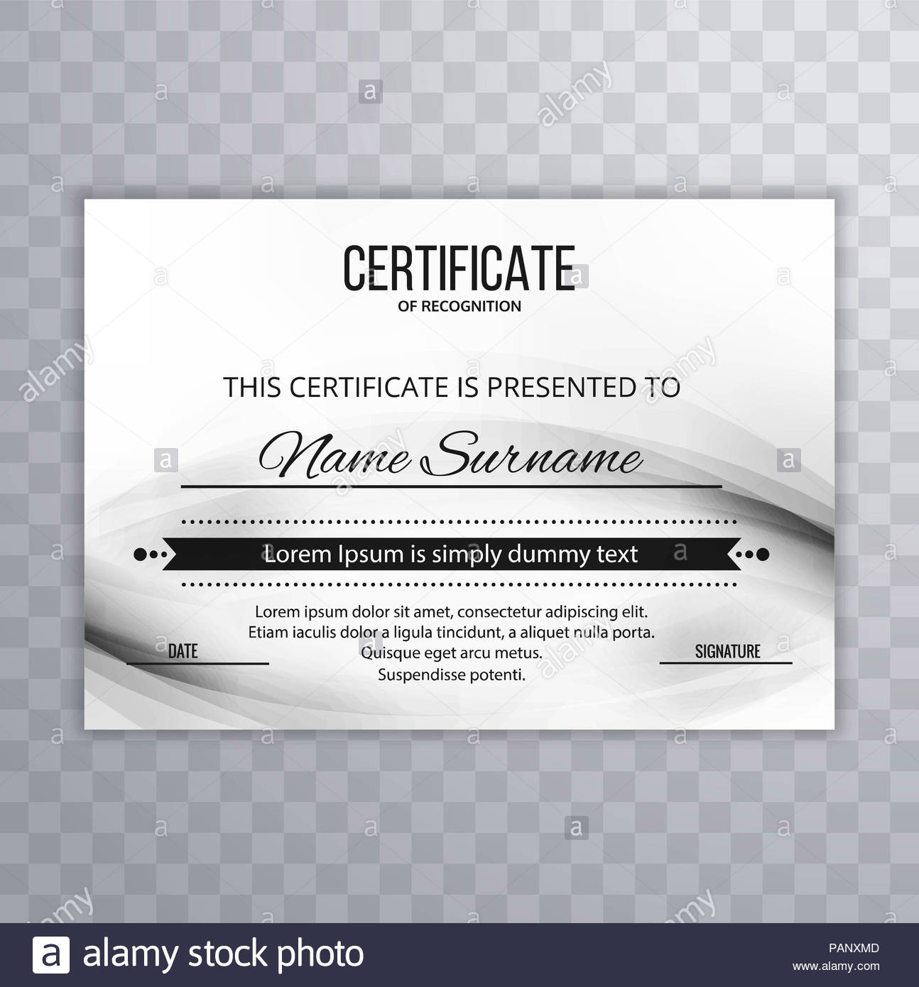 Modern Certificate Template Design Stock Photo: 213152925 With Borderless Certificate Templates