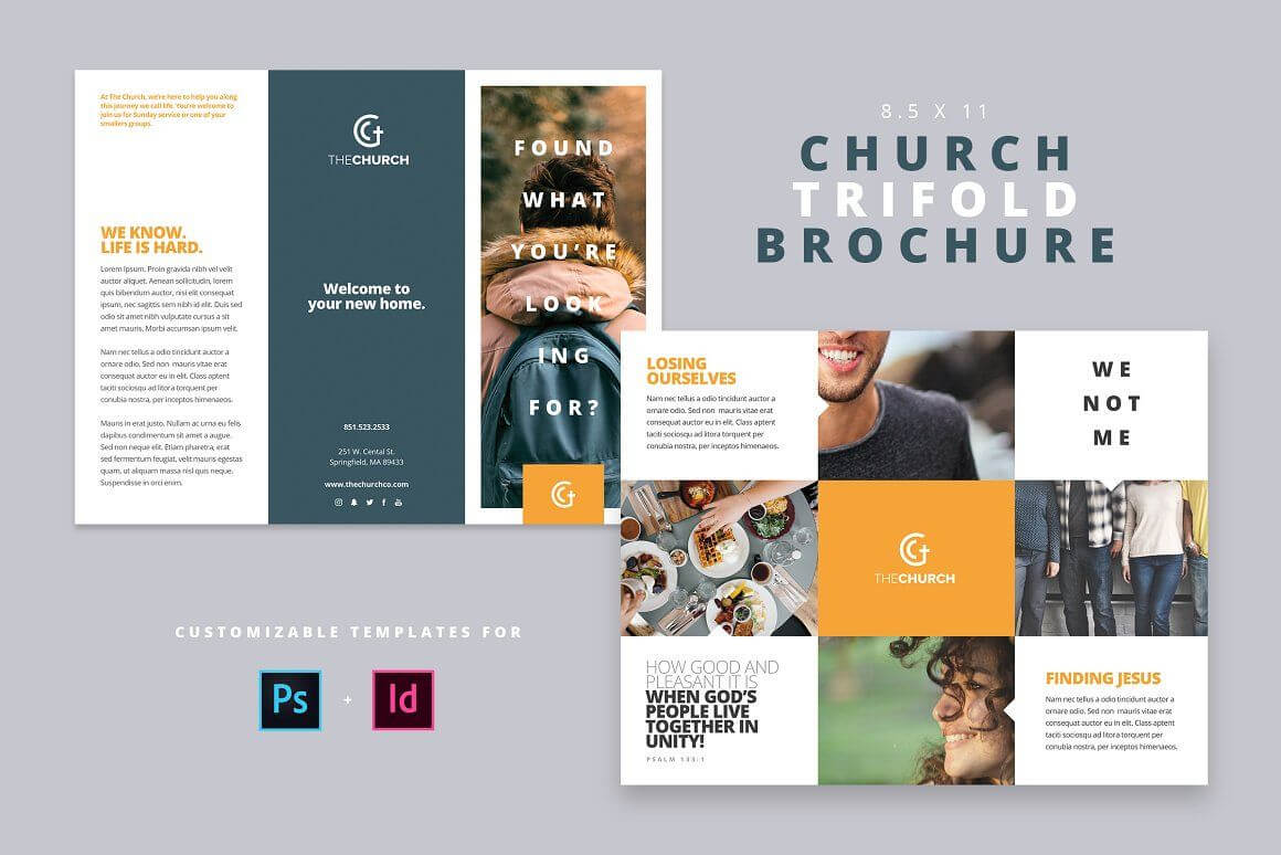 Modern Church Trifold Brochure – Brochures | Modern Church Inside Free Church Brochure Templates For Microsoft Word