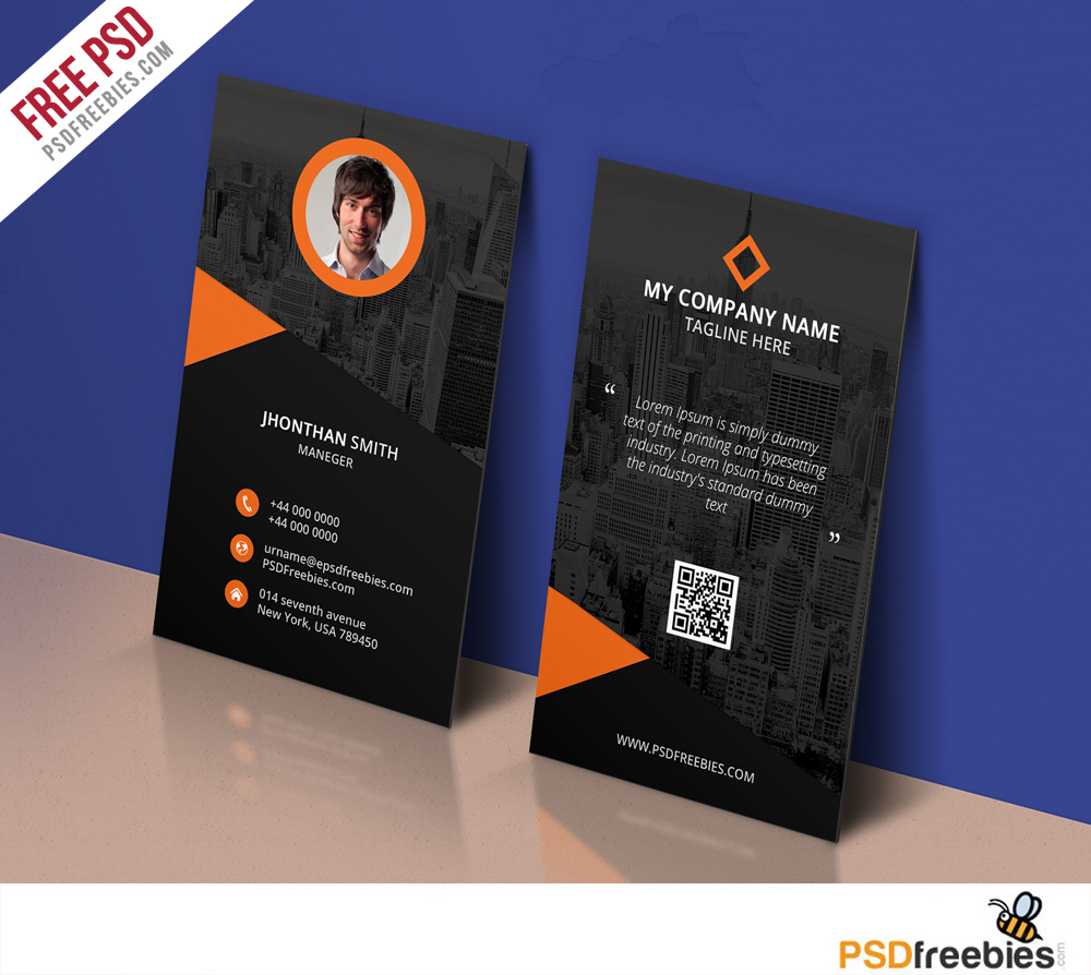 Modern Corporate Business Card Template Free Psd For Free Personal Business Card Templates