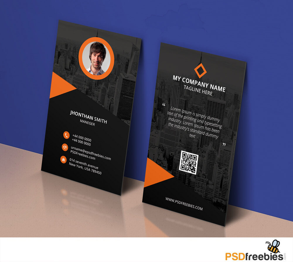 Modern Corporate Business Card Template Psd – Download Psd Within Name Card Template Psd Free Download