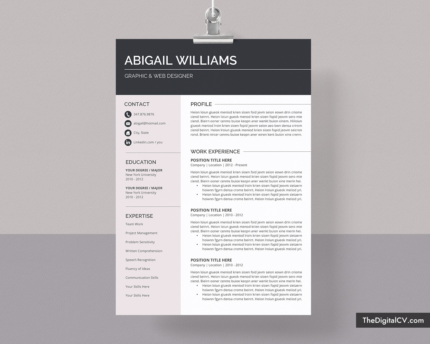 Modern Cv Template For Ms Word 2020 2021, Simple & Basic Resume Template,  Cover Letter, 1 3 Page, Creative & Professional Resume, Job Resume,  Editable With How To Find A Resume Template On Word
