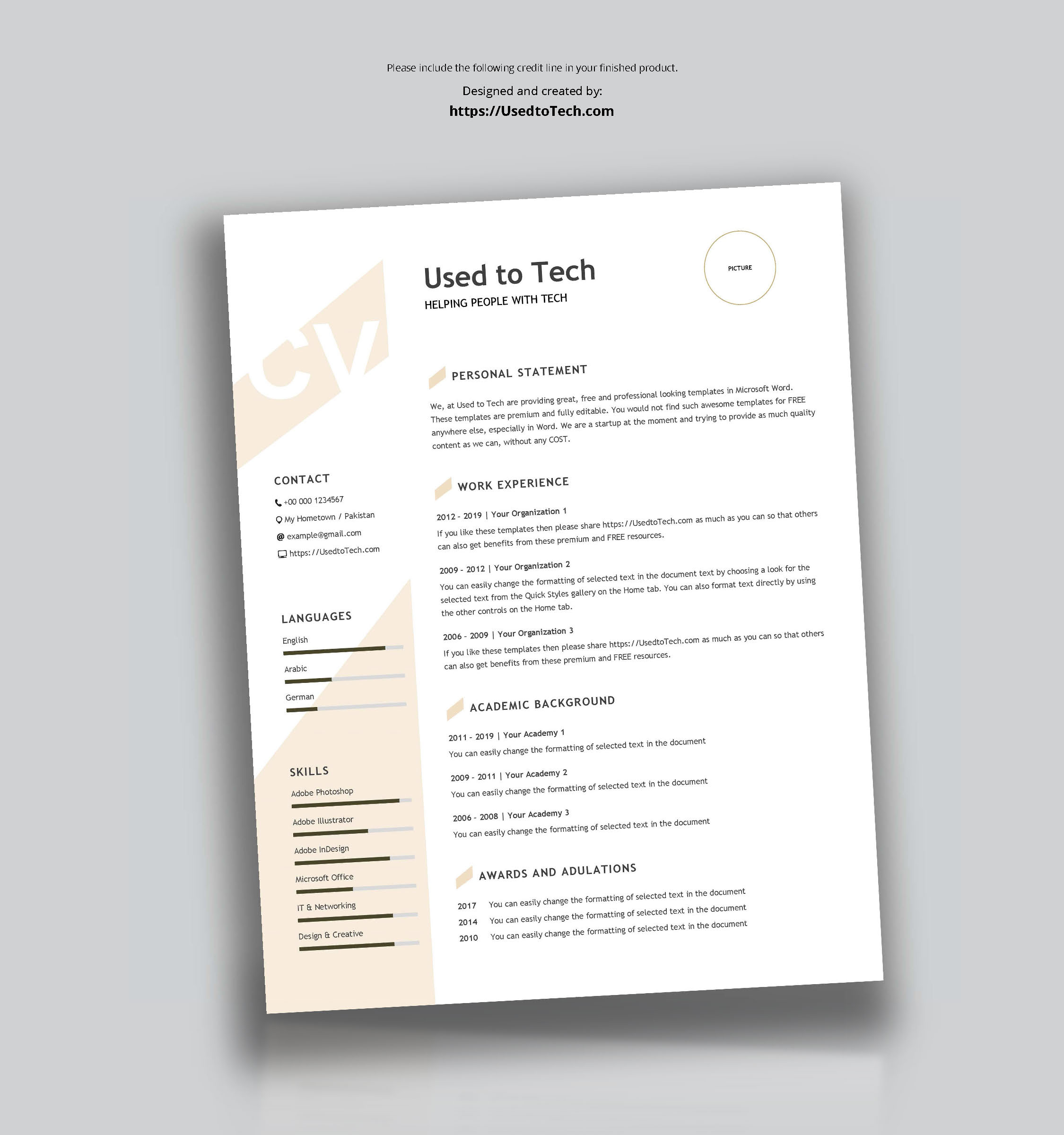 Modern Resume Template In Word Free - Used To Tech Pertaining To How To Find A Resume Template On Word