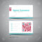 Modern Simple Light Business Card Template With Big Qr Code With Qr Code Business Card Template