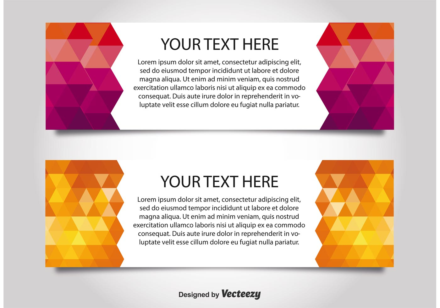 Modern Style Web Banner Templates – Download Free Vectors Throughout Website Banner Templates Free Download