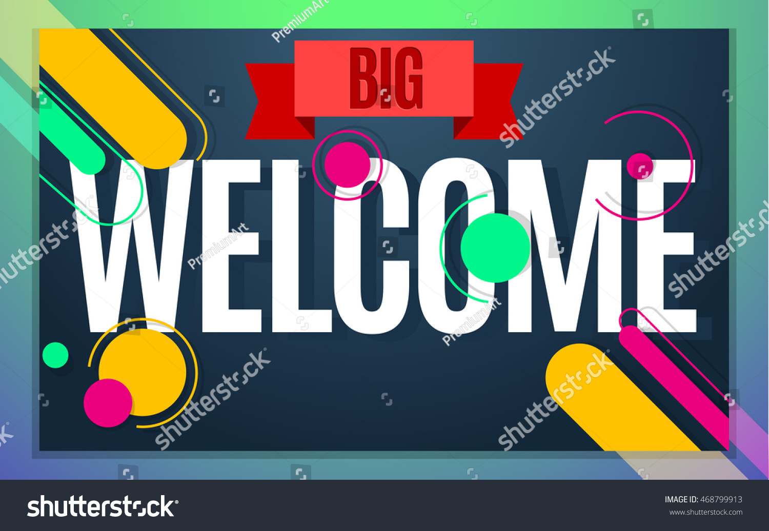 Modern Style Welcome Banner Color Design Stock Vector Intended For Welcome Banner Template