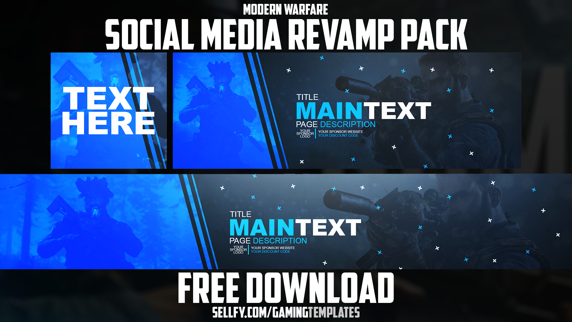 Modern Warfare – Free Social Media Revamp Pack #2 – Youtube Regarding Twitter Banner Template Psd