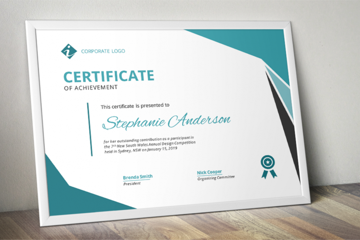 Modern Word Certificate Template For Word 2013 Certificate Template