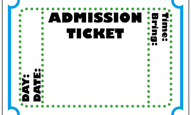 Mormon Share } Admission Ticket | Ticket Template, Admit One inside Blank Admission Ticket Template