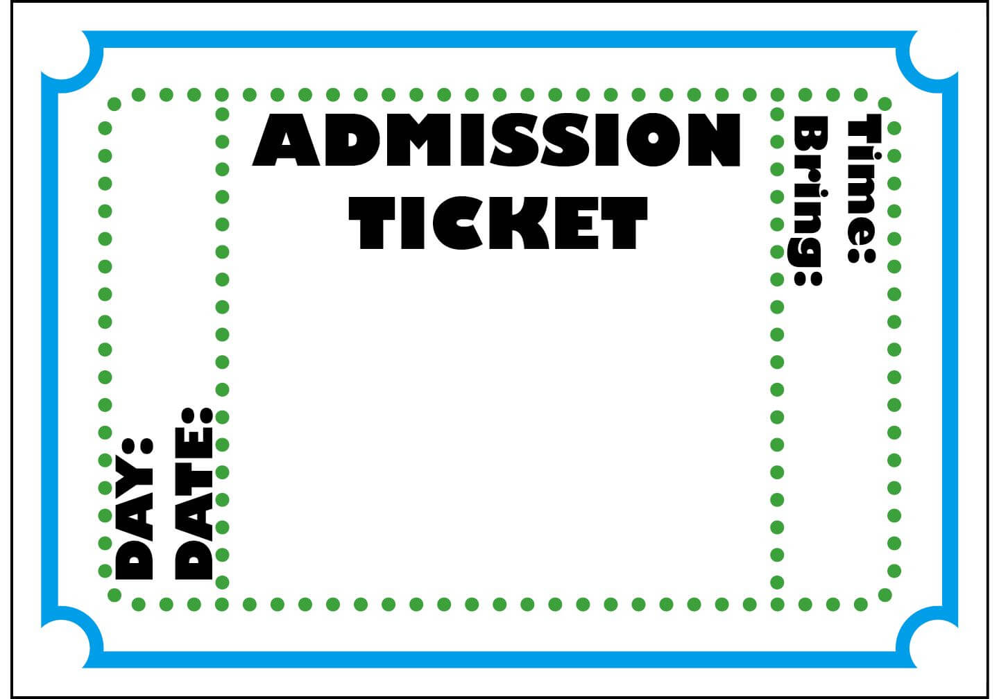Mormon Share } Admission Ticket | Ticket Template, Admit One Inside Blank Admission Ticket Template