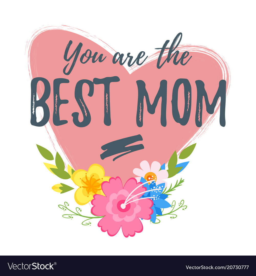 Mothers Day Greeting Card Template For Mom Birthday Card Template