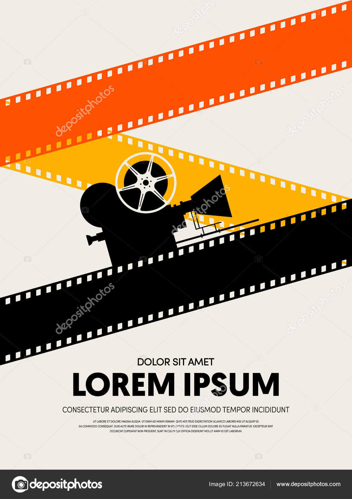 Movie Film Festival Poster Template Design Modern Retro In Film Festival Brochure Template